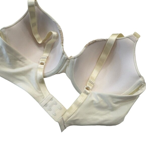 Bali Women SZ 38C Ivory Full Coverage Smooth Comfort Stretch Lace Underwire Bra - Picture 8 of 10